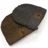 Vass-Tex Fleece Lined Ribbed Beanie Szürke Sapka Velúr Logóval