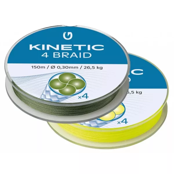 KINETIC 4 Braid 150m 0,16mm/15,6kg Fluo Yellow Plecionka