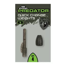   Fox Rage Predator Camo Quick Change Weights Szybkowymienne Obciążenie Spławikowe 5gr 4szt