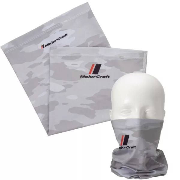 Major Craft UV-Cut Face Guard Jasnoszary Camo komin na twarz