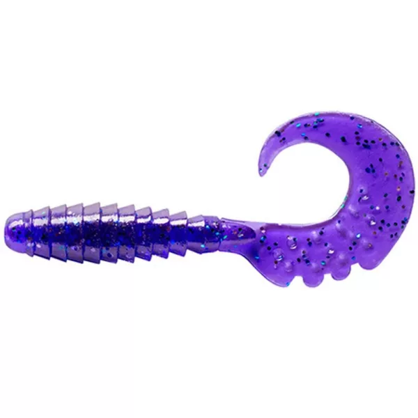FISHUP Fancy Grub 6,35cm (10szt.), #060 - Ciemnofioletowy/Paw & Srebrny przynęta plastikowa