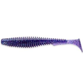   FISHUP U-Shad 5,08cm (10 szt.), #060 - Ciemny fiolet/Pawi i srebrny Plastikowa przynęta
