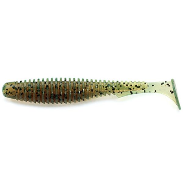 FISHUP U-Shad 6,35cm (9 szt.), #017 - Motor Oil Pepper Plastikowa przynęta