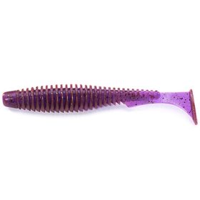  FISHUP U-Shad 10,16cm (8db), #016 - Lazac/Zöld és Fekete Műanyag műcsali