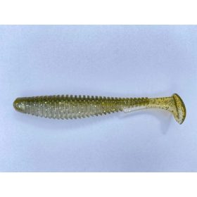   FISHUP U-Shad 10,16cm (8db.), #202 - Zöld Tök/Gyöngyház Plasztik műcsali