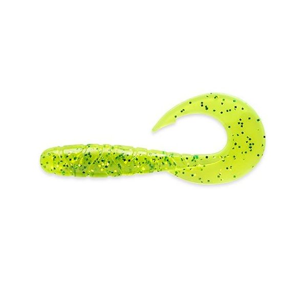FISHUP Mighty Grub 11,43cm (4pcs.), #026 - Fluorescencyjny Srebrnozielony/Zielony Przynęta plastikowa