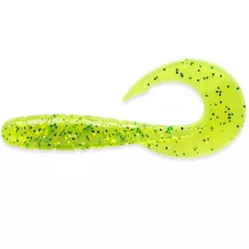   FISHUP Mighty Grub 8,89cm (7szt.), #026 - Flo Chartreuse/Zielony przynęta plastikowa