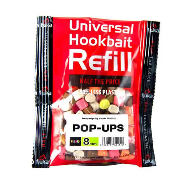 Fjuka Pop-Ups Mixed Colours 11mm Pop Up Przynęta haczykowa w opakowaniu uzupełniającym 50gr