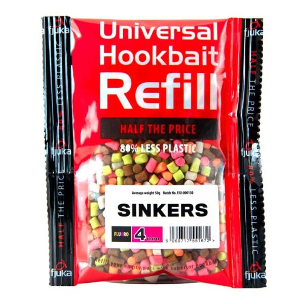 Fjuka Sinkers Mixex Colours 4mm Tonąca Przynęta W Opakowaniu Uzupełniającym 50gr