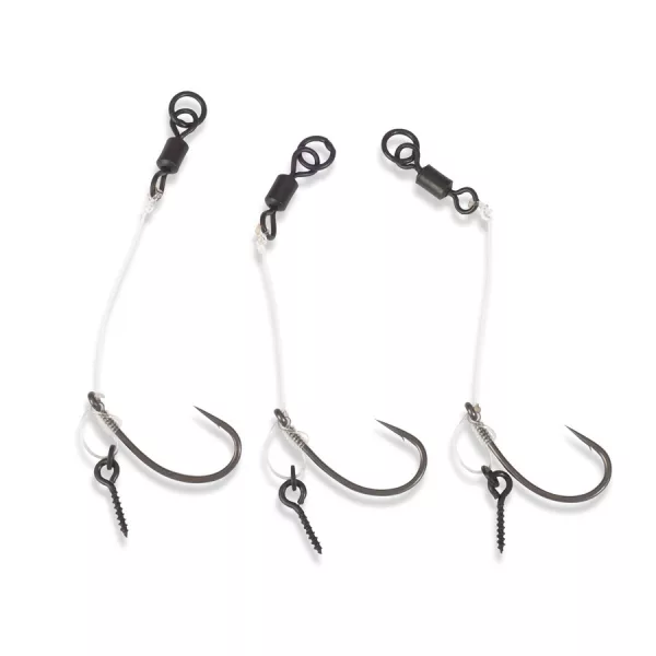 Anaconda Piercer Chod Rig Curve Shank 8 Eyed, Barbed Pre-Tied Carp Hook 3pcs