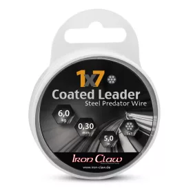   Iron Claw 1x7 Coated Leader Fekete 0,39mm 5m Bevonatos Acél Előkezsinór