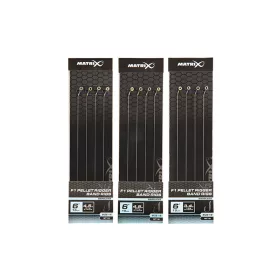   Matrix X5 F1 Pellet Rigger Band Rigs 16 15cm Füles, Szakáll Nélküli Monofil Előkötött Horog Csaligyűrűvel 8db