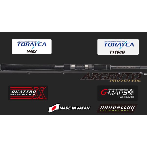 Graphiteleader Argento Prototype GLAPS-942ML 2,85m Szybka 28gr 2-Częściowa Wędka Spinningowa