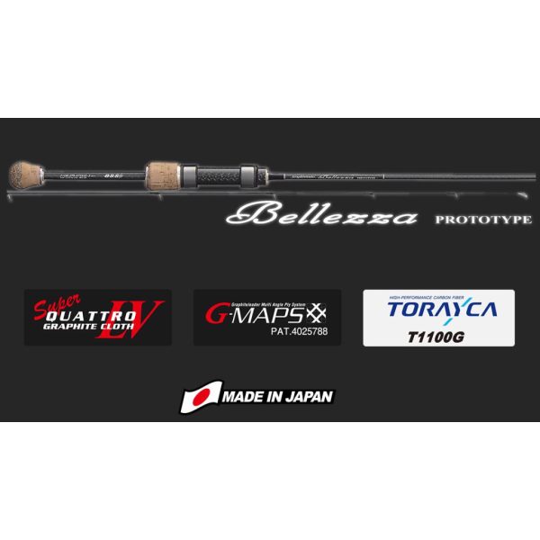 Graphiteleader Bellezza Prototype 21GBLZPS-612UL-T Szybka 1,85m 1-6gr 2-Częściowa Wędka Spinningowa