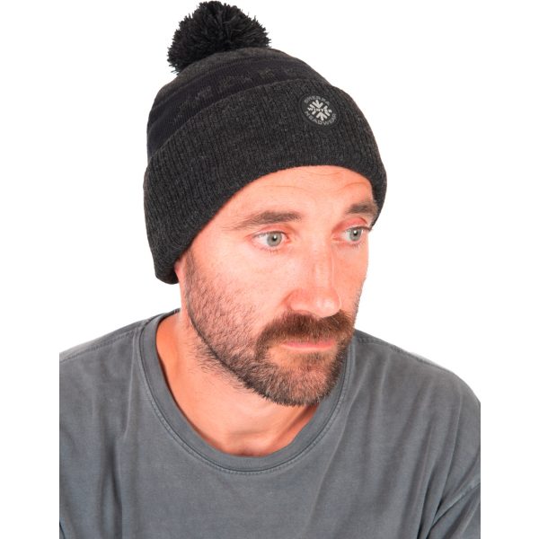 Matrix Grey Sherpa Bobble Hat Czapka z pomponem
