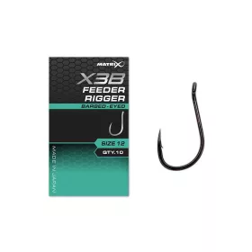   Matrix X3B Feeder Rigger 12 Barbed Füles, Szakallás Haczyk 10szt.