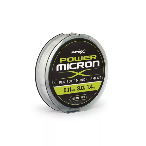 Matrix Power Micron X 0.11mm - 3.0lb 100m Monofilament line