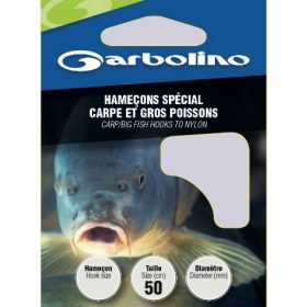   GARBOLINO CARP/BIG FISH HTN 8 (SIZE 8 LINE 0.20mm) pre-tied hook