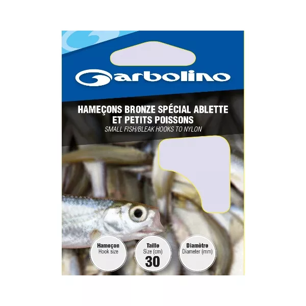 GARBOLINO SMALL FISH/BLEAK BRONZE 16 (SIZE 18 LINE 0,10mm) hak wędkarski z przyponem