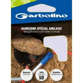   Garbolino Waggler/Stick Float Hooks To Nylon 18 haczyków z łopatką, zadziorowych, z żyłki monofilowej, wiązanych 10szt.