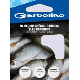   Garbolino Blue Roach Hooks To Nylon 18 z łopatką, haczyk monofilowy z zadziorem 10szt