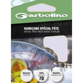   Garbolino Trout Paste Hooks To Nylon 4 haczyków z łopatką, zadziorowych, z żyłki monofilowej, wiązanych 10szt.
