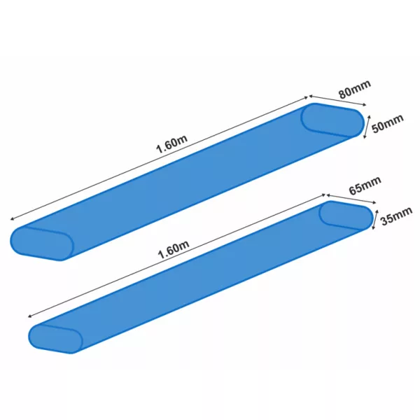 Garbolino TUBE PROTECTION OVAL tuba transportowa 1,6m x 50x80mm