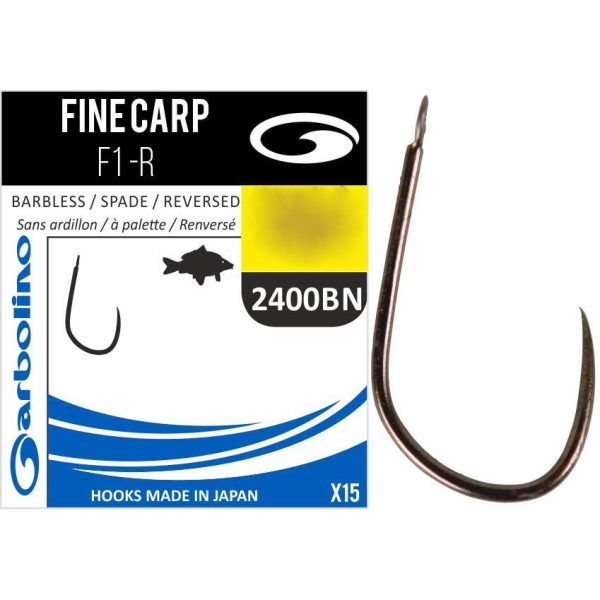 Garbolino Fine Carp F1 2400BN 14 Bezzadziewiowy Haczyk Karpiowy z Płytką
