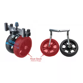   Garbolino Solid Rubber Wheel for Transport Trolley - Front or Rear