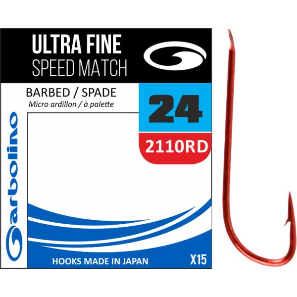 Garbolino Ultra Fine Red Speed Match/2110RD 22 horog
