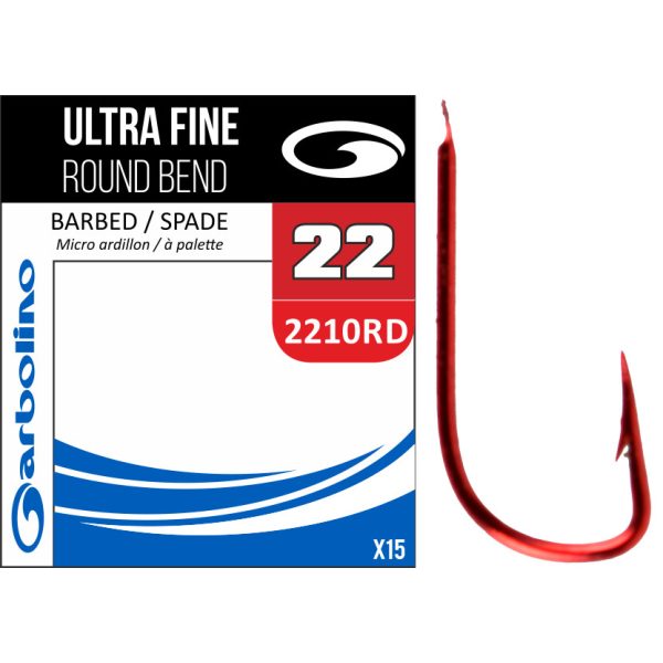 Garbolino SUPRA FINE RED ROUND BEND 2210RD 20 horog
