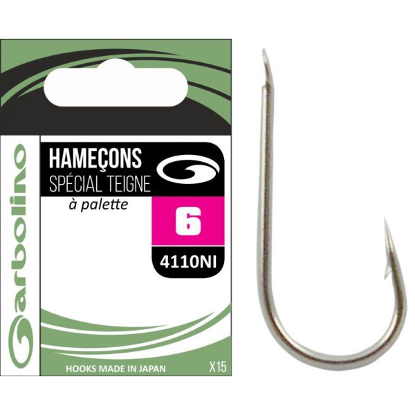 Garbolino - STREAMLINE TROUT HOOKS 4110NI - Pergető-offset horog - Pisztráng horog - Szakállas horog, Lapkás horog