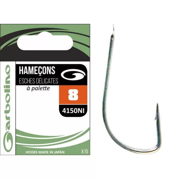 Garbolino - STREAMLINE TROUT HOOKS 4150NI - Pergető-offset horog - Pisztráng horog - Szakállas horog, Lapkás horog
