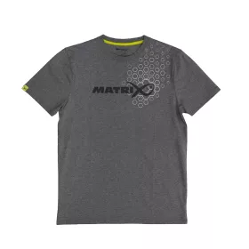 Matrix Hex Print Szara Koszulka S