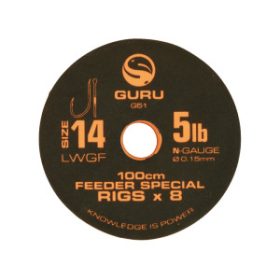 Guru LWGF Feeder Special Rig pre-tied hook - 100cm - size 18