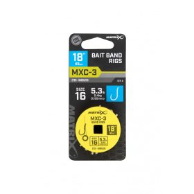   Matrix MXC-3 16 Haczyk z przyponem, bez zadzioru, z oczkiem 2,4kg 45cm 8 szt.