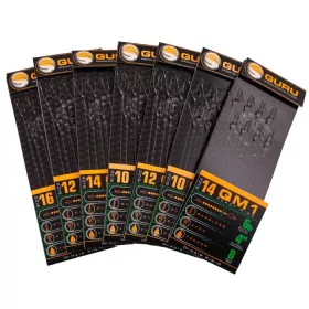   GURU QM1 STANDARD HAIR READY RIGS 4 Size przypon z haczykiem QM1 16 (0.17mm)