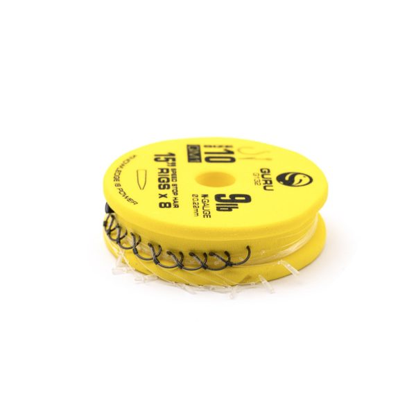 Guru QM1 Speed Stop 10 Haczyk monofilamentowy bezzadziorowy z uszkiem, wstępnie zawiązany, 8 szt.