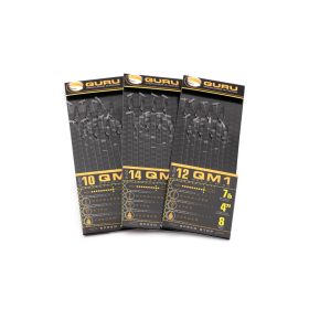   Guru QM1 Speed Stop 12 Haczyk monofilamentowy bezzadziorowy z uszkiem, wstępnie zawiązany, 8 szt.