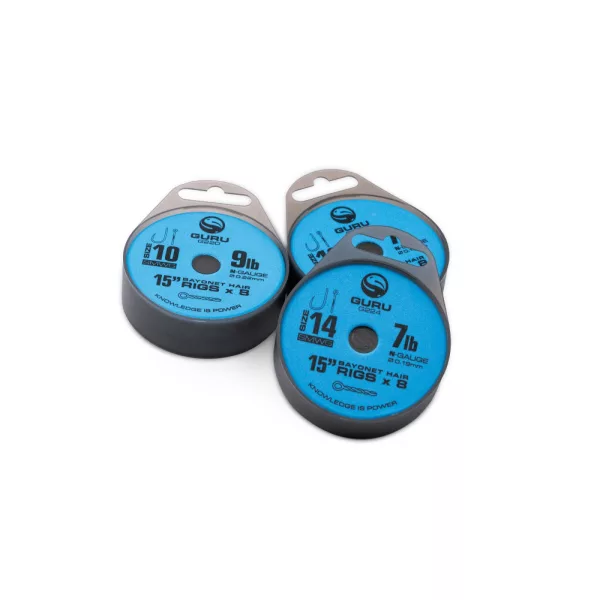 Guru SMWG Bayonet Rig 12 Haczyk monofilamentowy bezzadziorowy z uszkiem, wstępnie zawiązany, 8 szt.