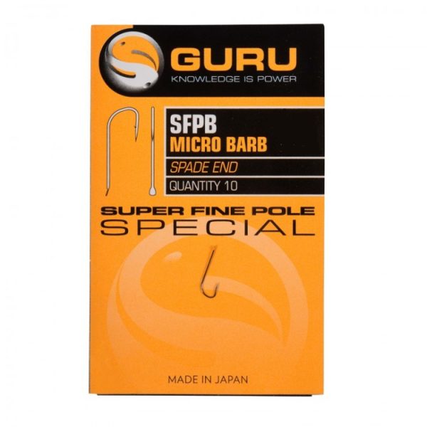 Guru Super Fine Pole hook size 24 (Barbed/Spade End) - haczyk