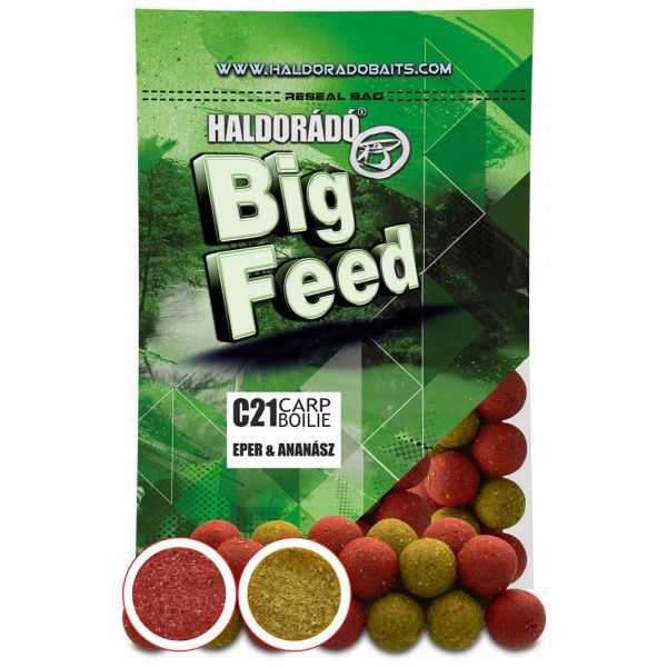 Haldorádó Big Feed C21 Boilie Truskawka-Ananas 700gr 24mm kulka proteinowa