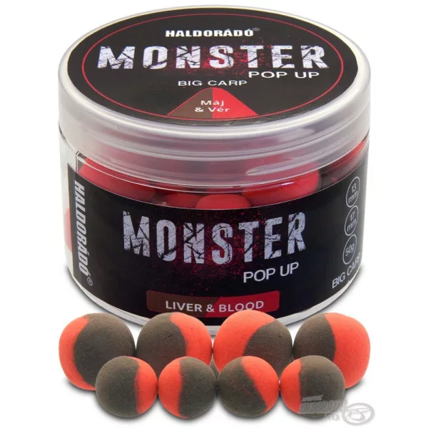 Haldorádó MONSTER Pop Up Big Carp 13, 17 mm - Wątroba & Krew