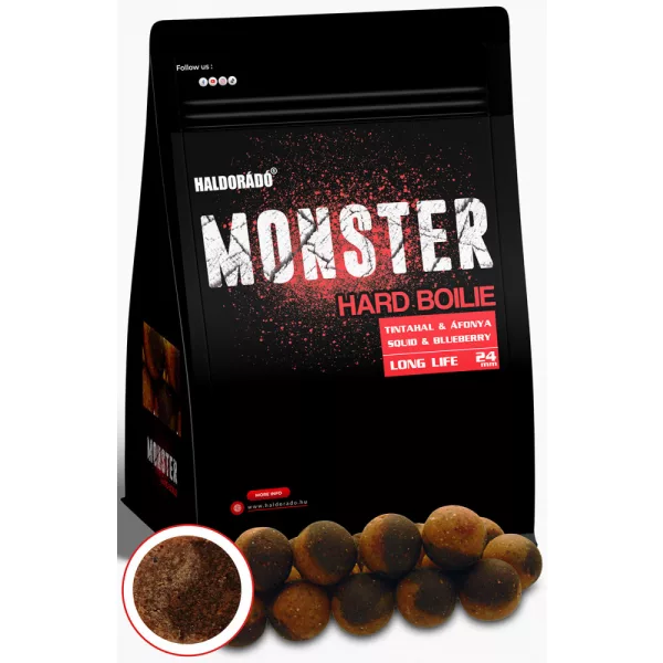 Haldorádó Monster Hard Boilie Kałamarnica-Żurawina 700gr 24mm kulka proteinowa