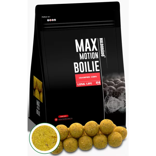 Haldorádó Max Motion Boilie Długotrwała Champion Corn 800gr 24mm kulka proteinowa