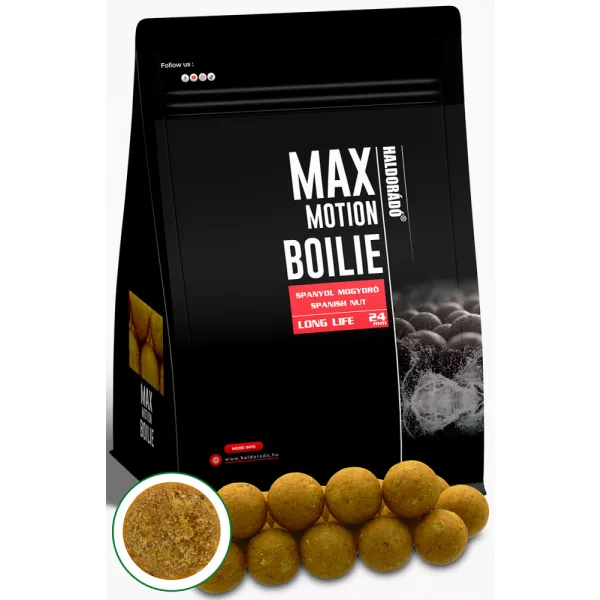 Haldorádó Max Motion Boilie Długotrwała Hiszpański Orzech 800gr 24mm kulka proteinowa