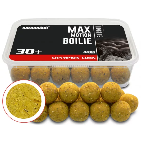 Haldorádó Max Motion Boilie Długotrwałe Champion Corn 400gr 30mm Kulki proteinowe