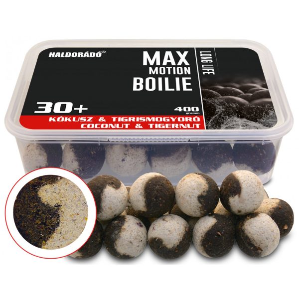 Haldorádó Max Motion Boilie Długotrwałe Kokos-Orzech Tygrysi 400gr 30mm Kulki proteinowe