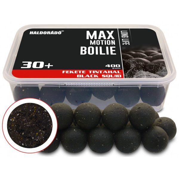 Haldorádó Max Motion Boilie Długotrwałe Czarna Kałamarnica 400gr 30mm Kulki proteinowe