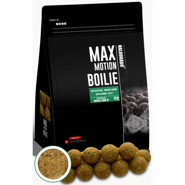 Haldorádó Max Motion Boilie Premium Rozpuszczalna Hiszpański Orzech 800gr 24mm kulka proteinowa